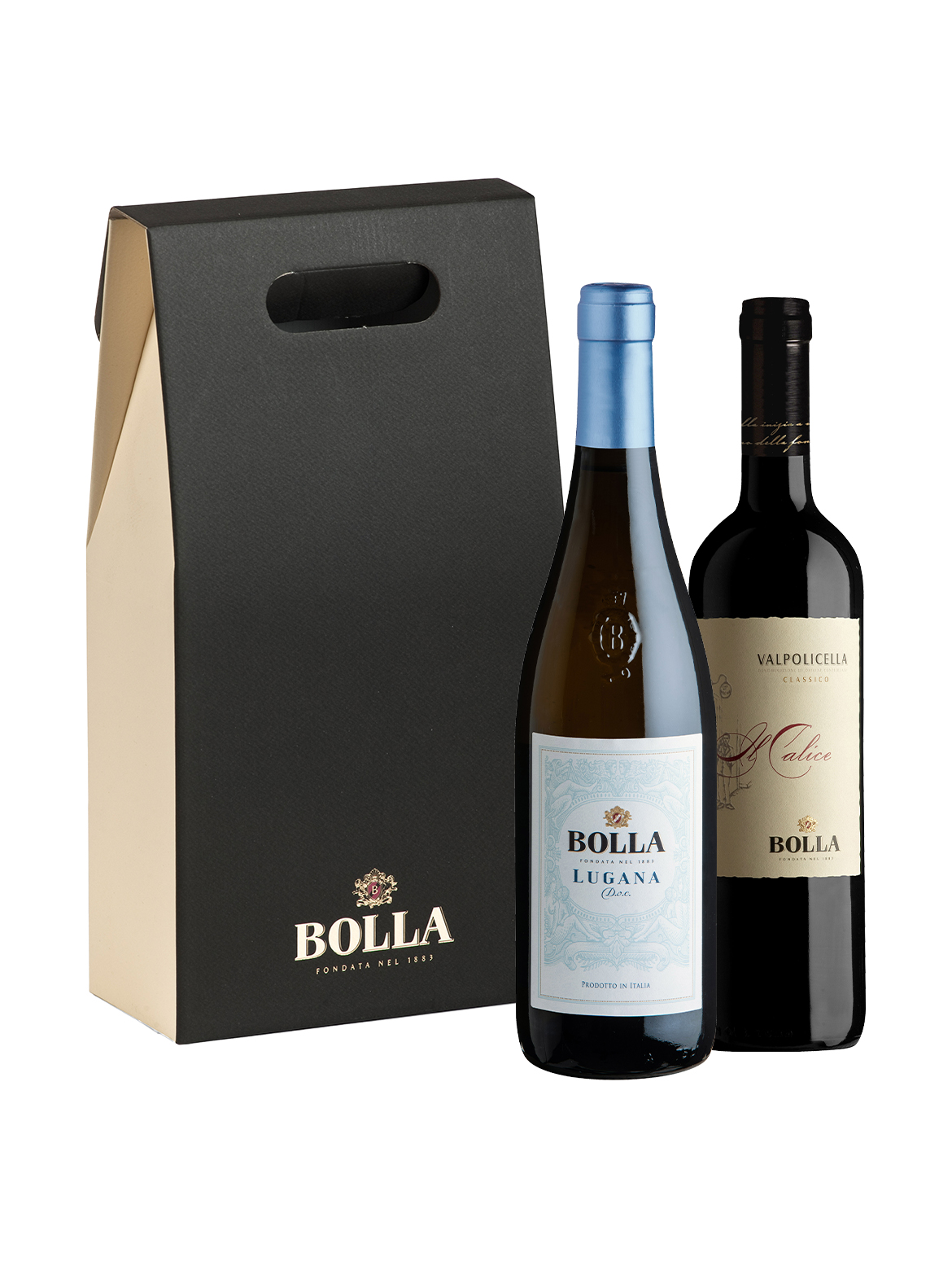 ASTUCCIO BOLLA - 2 bottiglie Lugana DOC e Il Calice Valpolicella Classico DOC