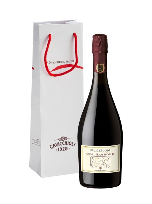SHOPPING BAG CAVICCHIOLI - Col Sassoso Lambrusco Grasparossa di Castelvetro DOC Sec